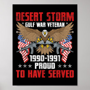 Woestijnoorlog in het Storm Veteraan Pride Perzisc Poster