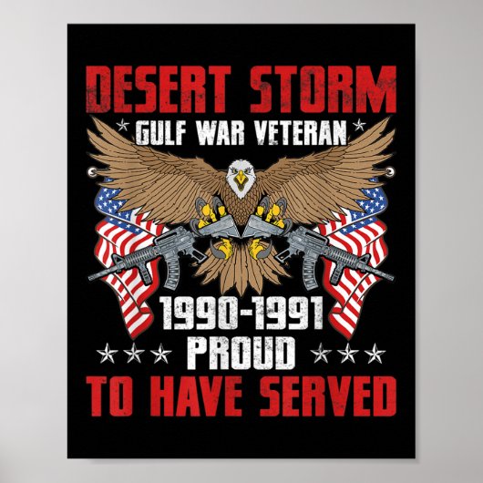 Woestijnoorlog in het Storm Veteraan Pride Perzisc Poster (Voorkant)