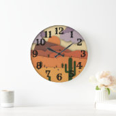 Woestijnoude West Cactus Acrylwand Grote Klok (Huis)