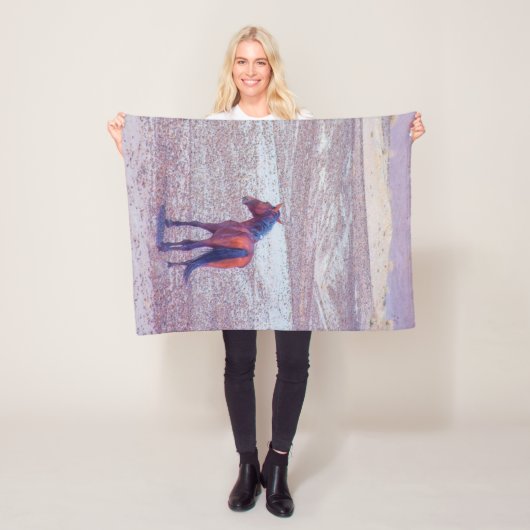 Woestijnpaarden P8640 Fleece Deken (In situ)