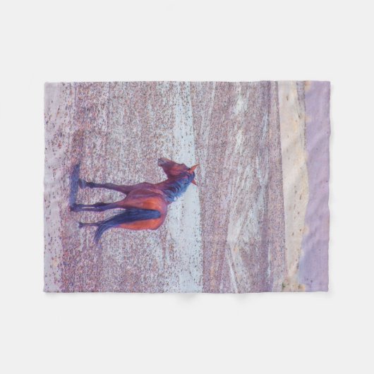 Woestijnpaarden P8640 Fleece Deken (Voorkant (Horizontaal))
