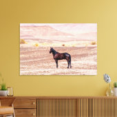 Woestijnpaarden P8664 Canvas Afdruk (Insitu (Woonkamer))