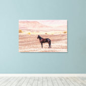 Woestijnpaarden P8664 Canvas Afdruk (Insitu (Houten vloer))