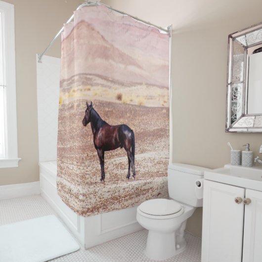 Woestijnpaarden P8664 Douchegordijn (In situ)