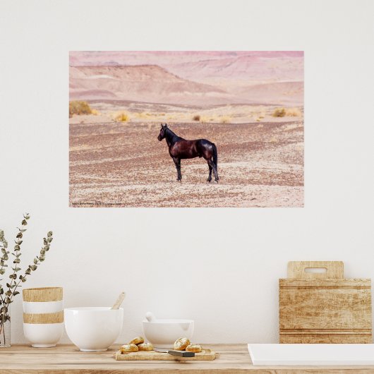 Woestijnpaarden P8664 Poster (Keuken)