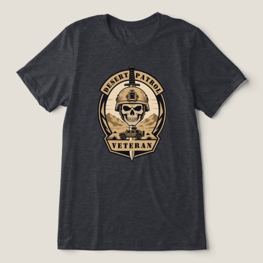 Woestijnpatrouille Veteraan Tri-Blend Shirt (Design voorkant)