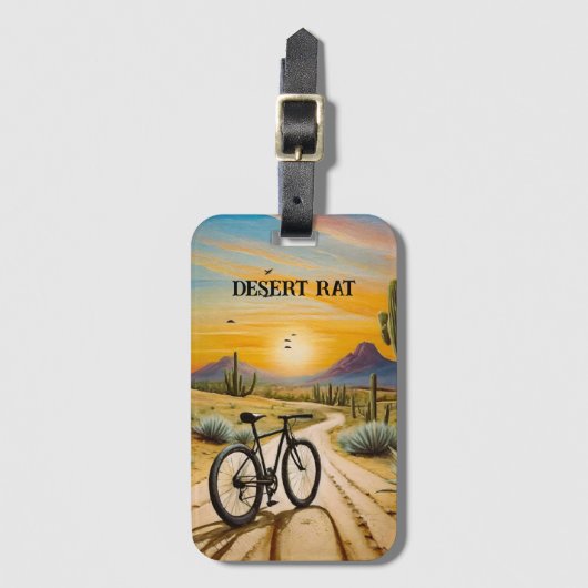 Woestijnrat, aanpasbaar bagagelabel (Voorkant (verticaal))
