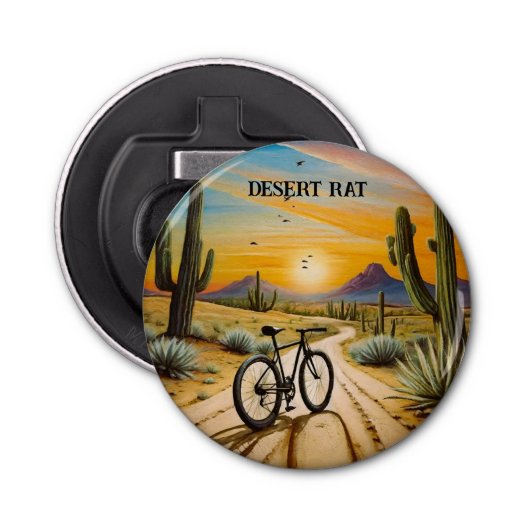 Woestijnrat, aanpasbaar button flesopener (Voorkant)