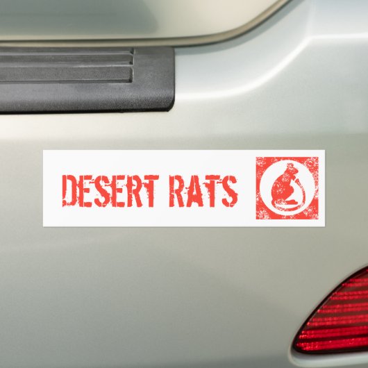 woestijnratten bumpersticker (Op auto)