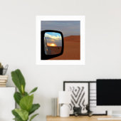 Woestijnreflecties bij zonsondergang poster (Thuiskantoor)