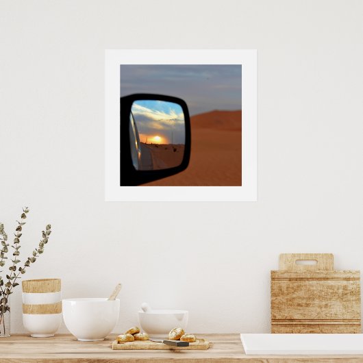 Woestijnreflecties bij zonsondergang poster (Keuken)