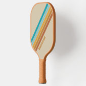 woestijnregenboog gestreept met naam pickleball paddle (Links)