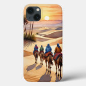 Woestijnreis bij zonsondergang - Nomadische kamele Case-Mate iPhone Case (Achterkant)