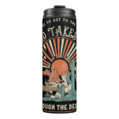 Woestijnreis Christelijke Schriftgrafiek Thermosbeker (Voorkant)