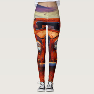 Woestijnrelikwie: vintage auto vergeten leggings