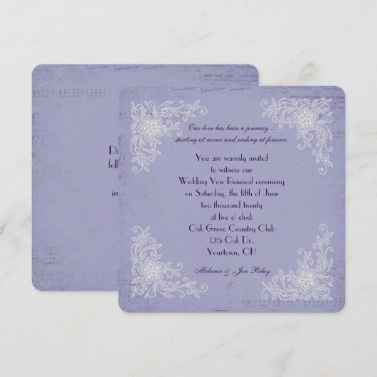 Woestijnrenewal-lace-hoeken en muziekachtergrond kaart (Voorkant / Achterkant)