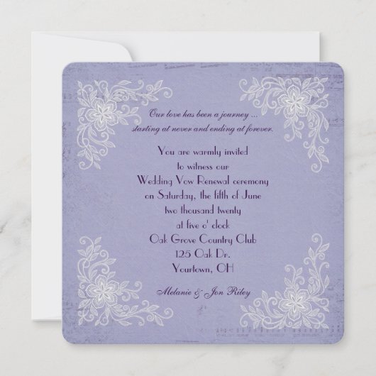 Woestijnrenewal-lace-hoeken en muziekachtergrond kaart (Voorkant)