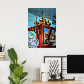 Woestijnrood Poster (Thuiskantoor)