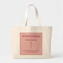 Woestijnroos Bruidsmeisje Boodschappentas – Boho Grote Tote Bag