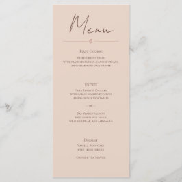 Woestijnroos – Minimalistische Trouwmenu Kaart