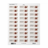 Woestijnroos Roze & Groen Bloemstuk Bruiloft Etiket (Full Sheet)