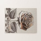 Woestijnroos, Vintage Botanische Bloem Legpuzzel (Horizontaal)
