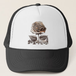 Woestijnroos, Vintage Botanische Bloem Trucker Pet