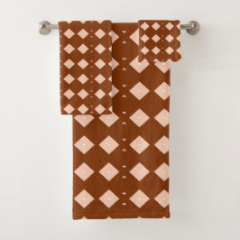 Woestijnroze moderne Afrikaanse terracotta-stam Bad Handdoek