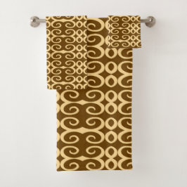 Woestijnroze moderne Afrikaanse terracotta-stam Bad Handdoek