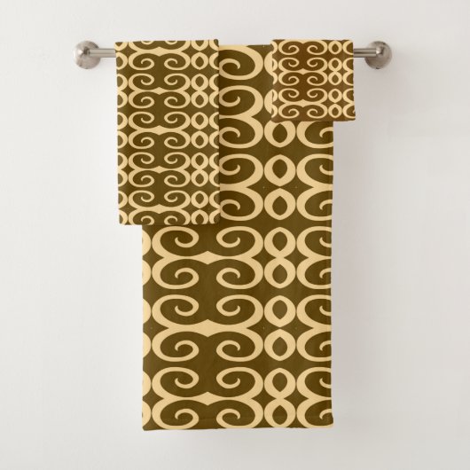 Woestijnroze moderne Afrikaanse terracotta-stam Bad Handdoek (Insitu)