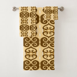 Woestijnroze moderne Afrikaanse terracotta-stam Bad Handdoek