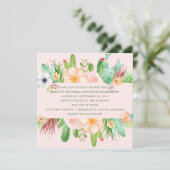 Woestijnroze Succulent Wedding Kaart (Staand voorkant)