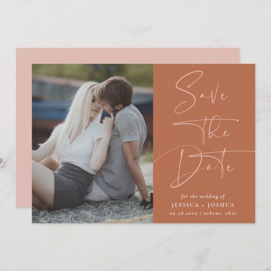 Woestijnrust Modern Foto opslaan Datum Kaart (Voorkant / Achterkant)