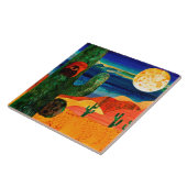 Woestijns Owl Tegeltje (Zijkant)