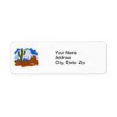 Woestijnscène - Adresetiketten Etiket (Voorkant)