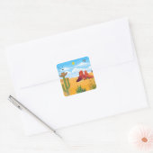 Woestijnscène op sticker (Envelop)
