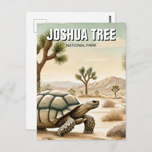 Woestijnschildpad in Joshua Tree National Park Briefkaart (Voorkant / Achterkant)