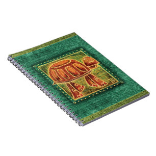 Woestijnschildpad in oliepastel notitieboek