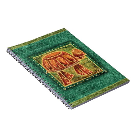Woestijnschildpad in oliepastel notitieboek (Rechterzijde)