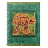 Woestijnschildpad in oliepastel notitieboek (Voorkant)