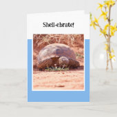 Woestijnschildpad Vouw Verjaardagskaart Kaart (Gele Bloem)