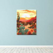 WOESTIJNSCHOONHEID #1 CANVAS AFDRUK (Insitu (Houten vloer))