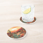 WOESTIJNSCHOONHEID #1 ZANDSTEEN ONDERZETTER (Zijkant)