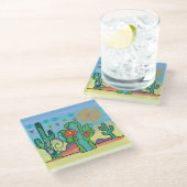 Woestijnschoonheid Glazen Onderzetter (Schuin)