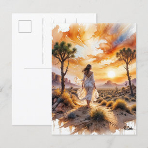 Woestijnsereniteit: Mystieke Reis door het Zand Uitnodiging Briefkaart