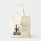 Woestijnsfeer vrijgezellenfeest Bloeiende Cactus Tote Bag (Voorkant)