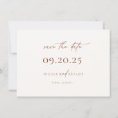 WoestijnSienna Minimalist Wedding Save the Date (Voorkant)