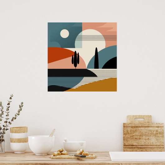 Woestijnspiegeling Poster (Keuken)