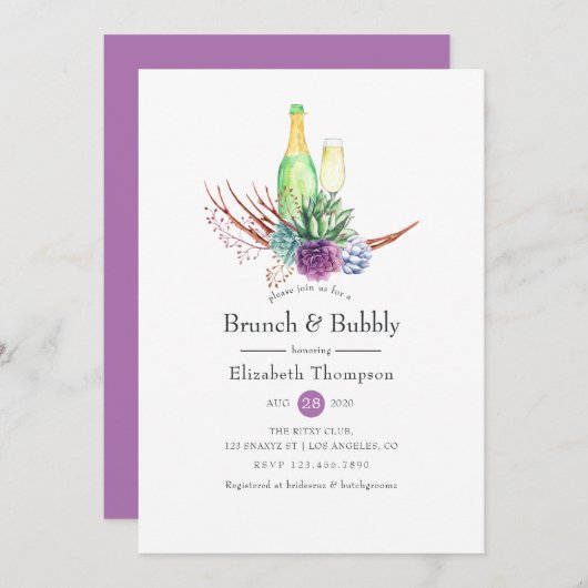 Woestijnsprinkhanen en bubbelbaar Vrijgezellenfees Kaart (Voorkant / Achterkant)