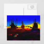 woestijnstad briefkaart (Voorkant / Achterkant)